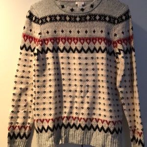 J Crew Factory Fairisle Sweater Size Medium